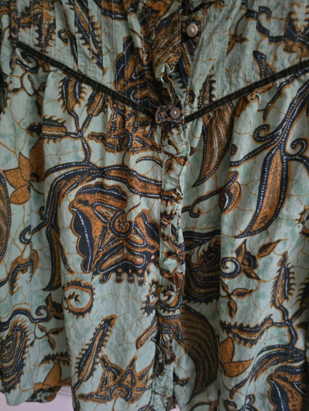 Fate PInk/Orange/Mustard Floral Blouse Size L